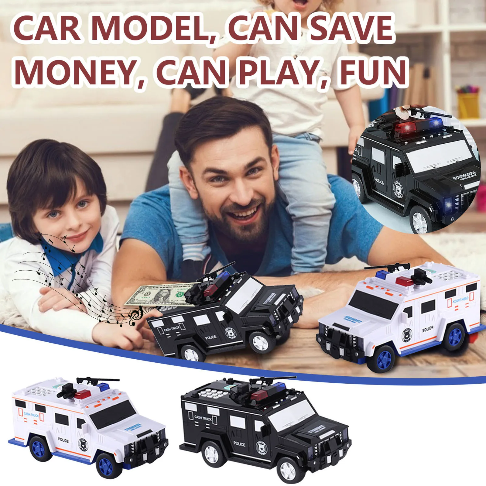 

Multifunctional Children's Piggy Bank Automatic Cash Transfer Simulation Face Recognition Unlock Simulation Children's Toy Gifts