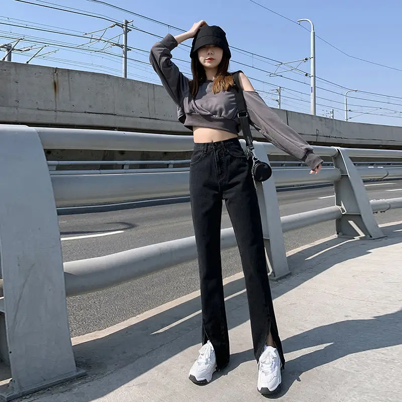 

Women's new slim wide leg flared pants in spring and summer 2021