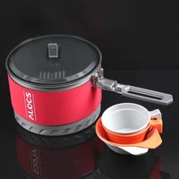 portable fast warming outdoor picnic pot camping and hiking cookware windproof with cups and bowls 1 2 people
