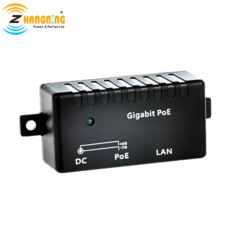 802.3af гигабитный PoE инжектор 24 в 48 В Пассивный для точки доступа MikroTik камера UBNT