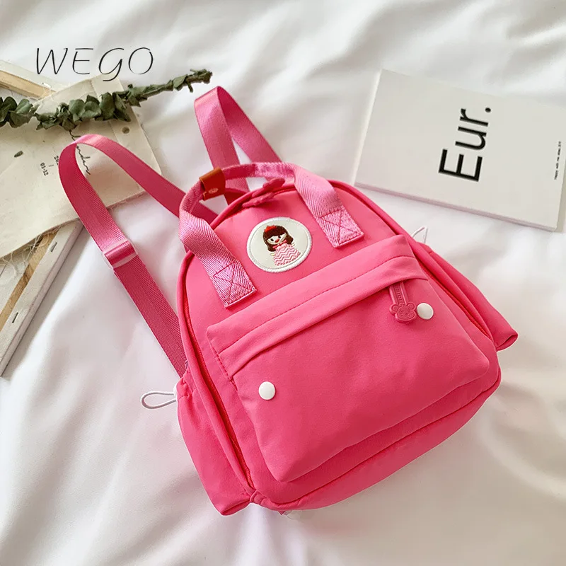Многофункциональный Детский рюкзак карамельных цветов, портативная маленькая школьная сумка на одно плечо с косым плечом, мягкая ручка для...