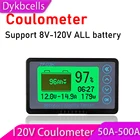 Dykbcells DC 8-120V кулометр Монитор A 350A 500A тестер емкости Измеритель RV электрический скутер Lifepo4 свинцово-кислотный литий-ионный