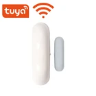 Датчик контактов Tuya для умного дома, дверей, окон, Wi-Fi, приложение, оповещения, работает от батареи, работает с IFTTT, Alexa, Google