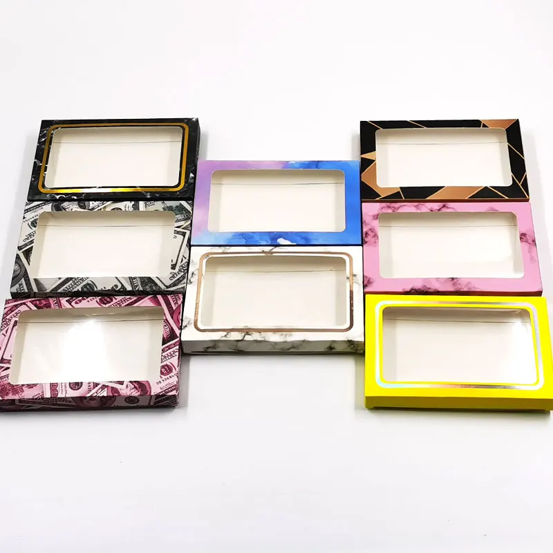 

Wholesale 10/20/50/100 Square False Eyelash Packaging Box Custom your Logo Fake 3d Mink eyelashes Boxes 3 pairs Case Empty box