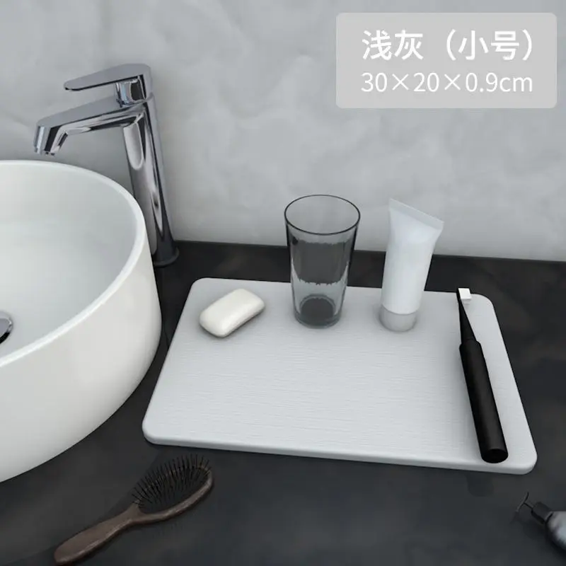 

Diatomaceous earth washbasin absorbent pad desktop diatom mud soap tray bathroom large washbasin waterproof pad soap pad