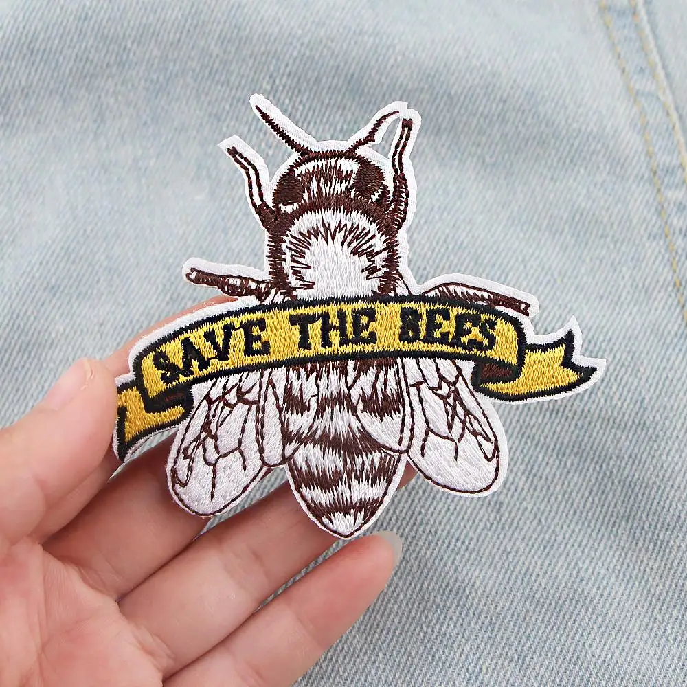 1 шт. патчи для одежды с надписью SAVE THE BEES | Канцтовары офиса и дома