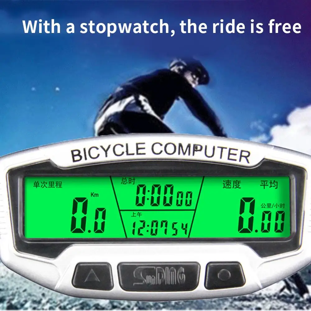 Sunding Водонепроницаемый Горный велосипед MTB провод GPS ЖК дисплей цифровой датчик