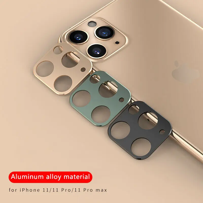 Для iPhone 11 Pro Max полное покрытие металлическая наклейка для объектива камеры