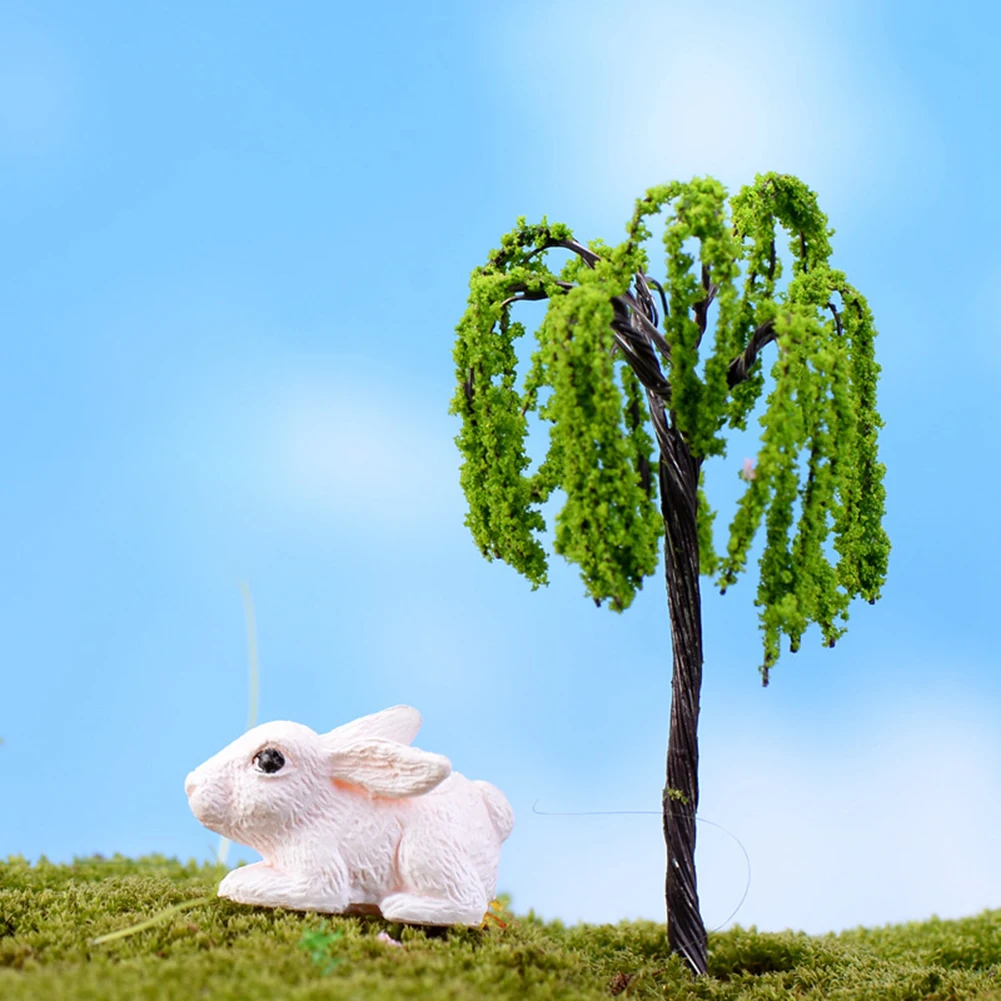 

Mini Tree Plants Miniature Fairy DIY House Dollhouse Garden Micro Bonsai Decor