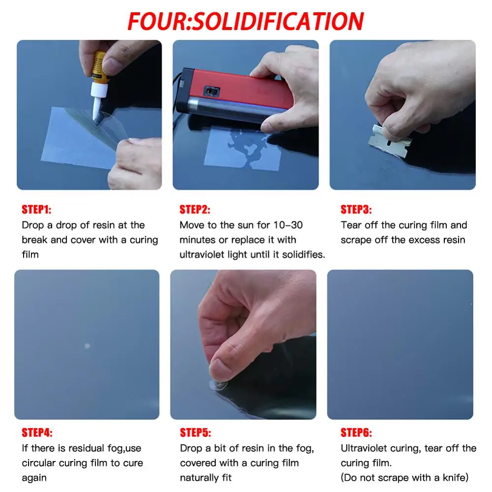 Автомобильное стекло нано ремонт жидкости окна автомобиля трещина чип ремонтный