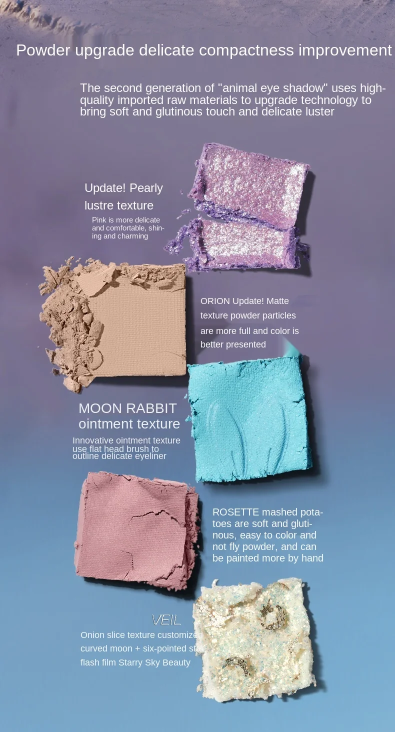

CY PERFECT DIARY Second Generation Animal Eye Shadow Jade Hare Plate Ins Super Popular Earth Color Shimmering Powder Shimmer