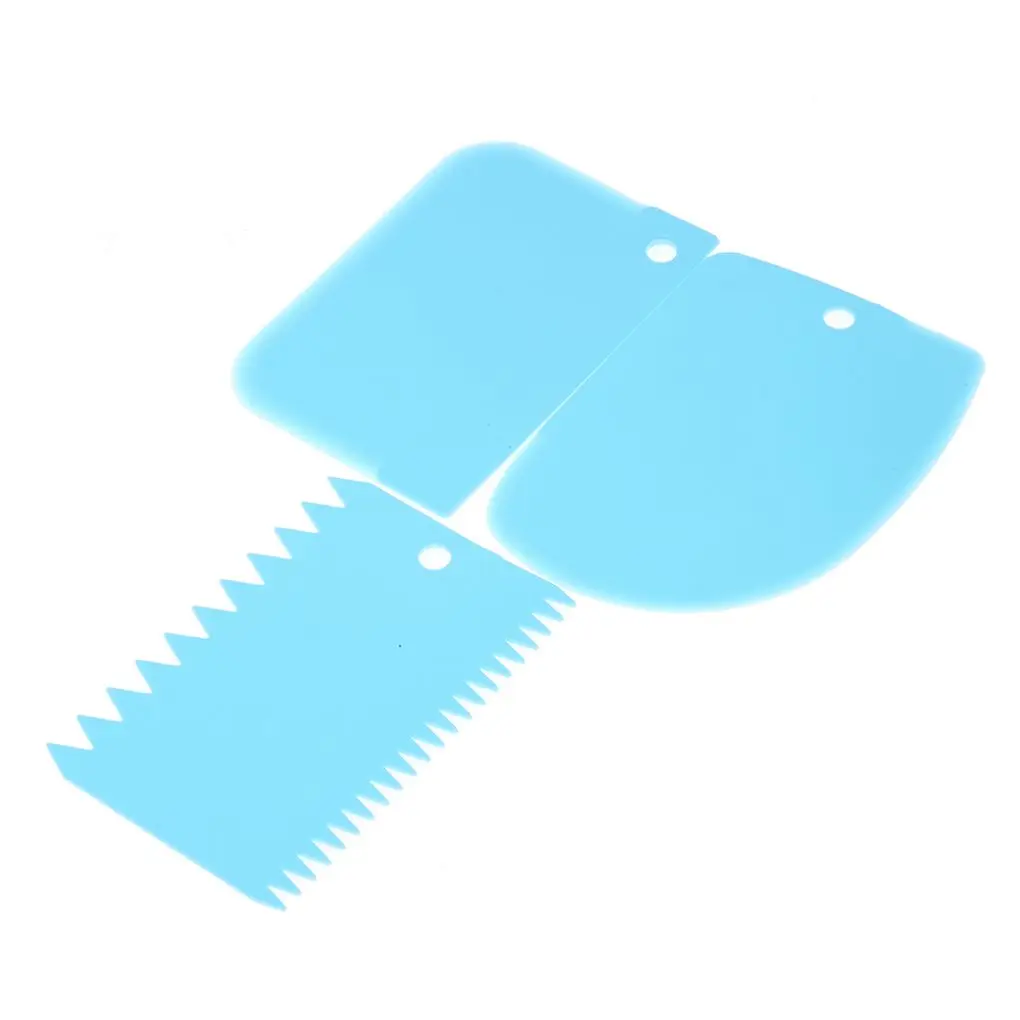 

Portable 3PCS/Set Plastic Cake Scraper Decorating Tools Dough Icing Scrappers Kitchen Cake Decorating Accessorie