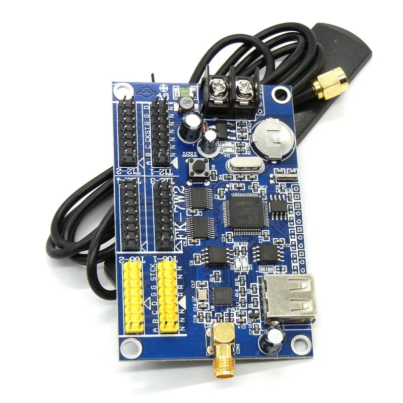FK-7W2 wifi led контрольная карта 768*64/1024*48 пикселей один и двойной и полноцветный USB контроллер для p10, p13.33, M10, F3.75 светодиодный знак