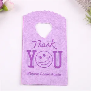 Лидер продаж, фиолетовые милые маленькие подарочные пакеты для конфет, оптовая продажа, 50 шт.лот, 9*15 см, мини-пакеты для покупок с улыбкой
