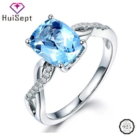 huisept rings 925 silver jewelry for women wedding party ornaments with sapphire zircon gemstones finger ring gift wholesale