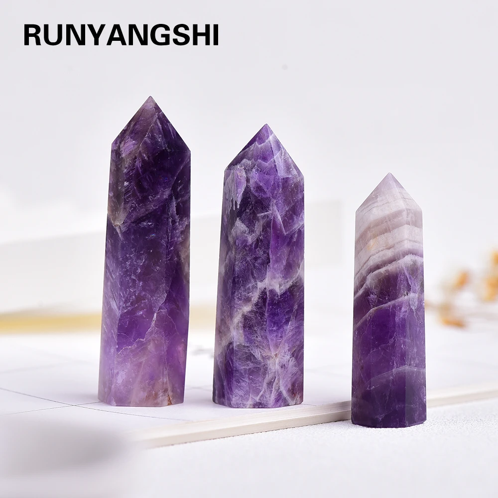 Runyangshi Dream 4 7 см 1 шт. аметист кварцевый натуральный кристалл палочка исцеляющий