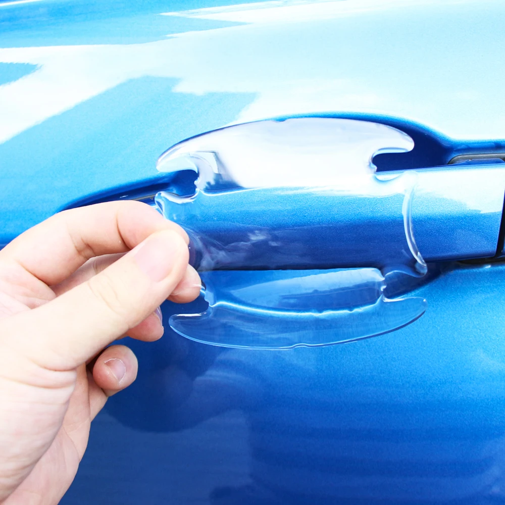 Автомобильные прозрачные наклейки на дверную ручку для Kia Rio K2 K3 K3S K5 K4 KX3 KX5 Cerato Soul