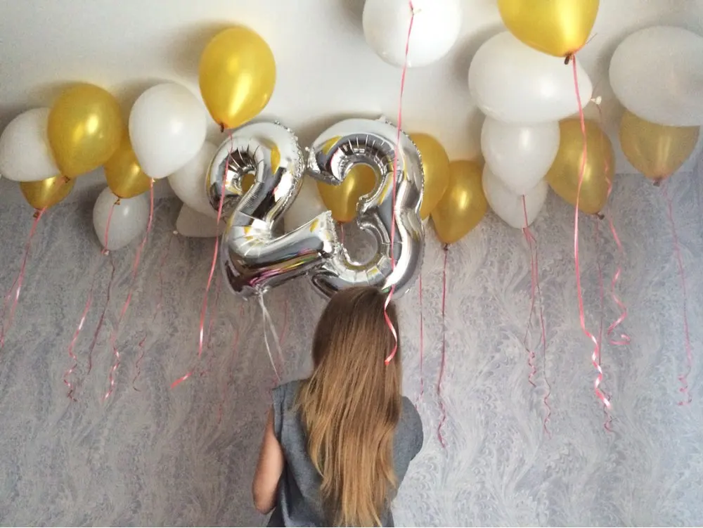 16/32 Inch Big Foil Birthday Balloons Air Helium Number Balloon Figures Happy Party Decorations Kid Baloons | Дом и сад