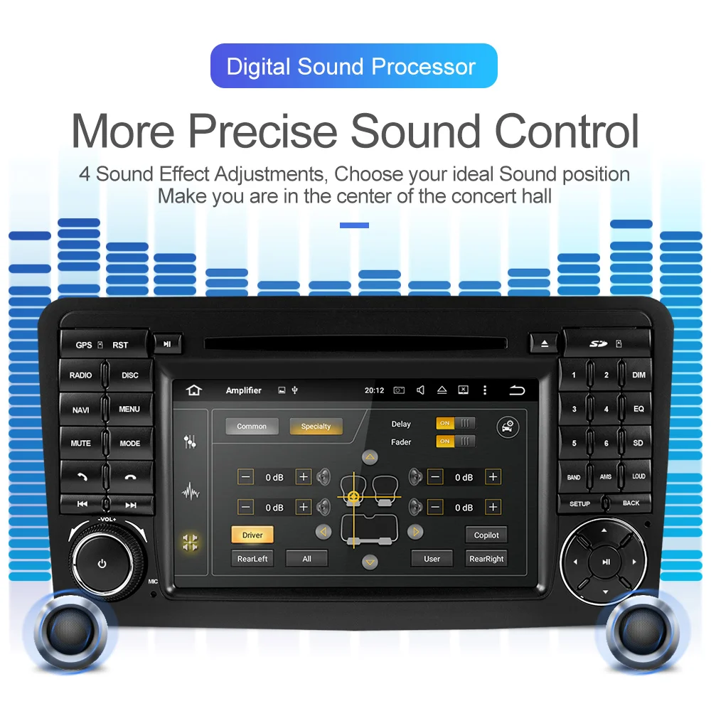 Восьмиядерный автомобильный DVD с сенсорным экраном Автомобильный Радио два Din