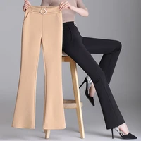 2022 spring and summer new micro flared pants for womens high waist slim fit pants
