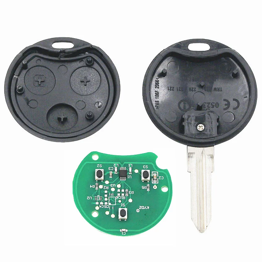 3 кнопки дистанционного ключа Fob 433/434 МГц для Benz Smart Fortwo Forfour Roadster City Coupe|Ключ от