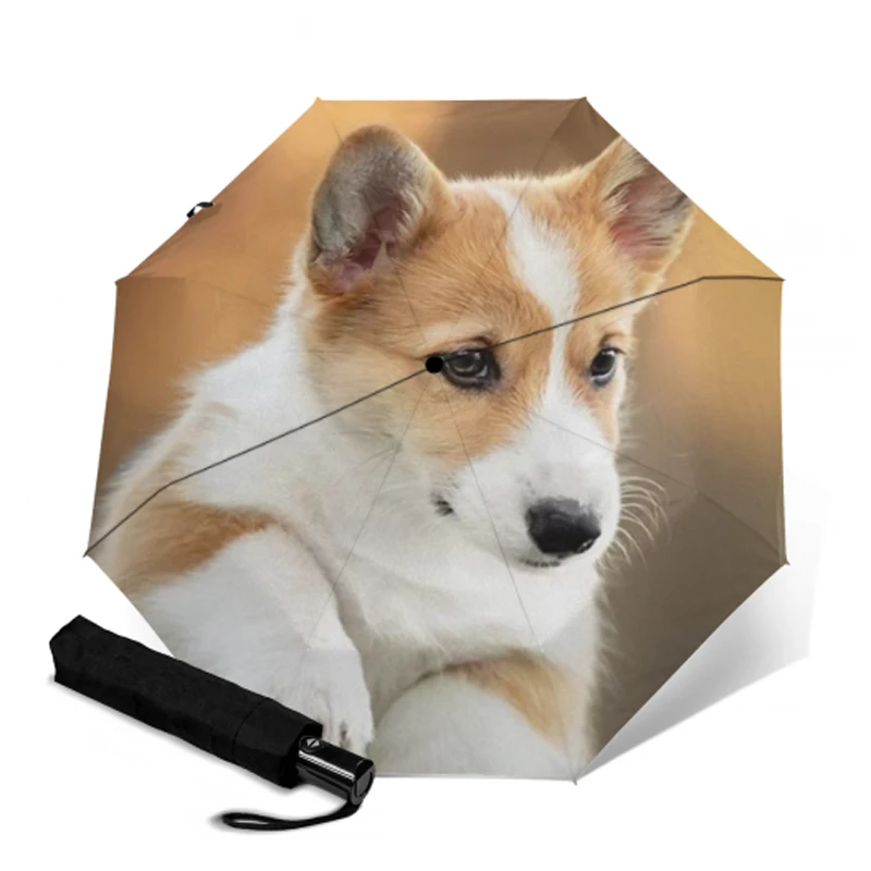 Трехскладной Зонт от дождя Автоматический ветрозащитный зонт с защитой УФ лучей