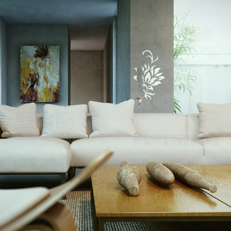 Зеркальные наклейки для украшения комнаты ванной 3D Настенный декор всего тела