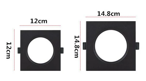 

New Iron Spot Light Recessed Ceiling Lamp White/Black Body Square PC 220V 9W \12W LED Downlight Cold White/Warm White Wiring Use