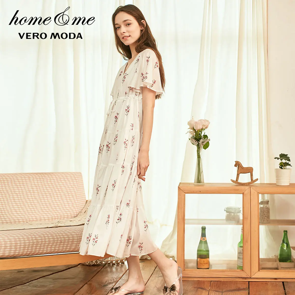 Vero Moda Новое поступление цветочное хлопковое Ночное платье домашняя одежда | 31917B507
