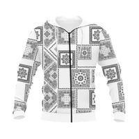 new fashion bandana graphic spring autumn winter hip hop casual brand 3d print paisley zip hoodie polyester v9