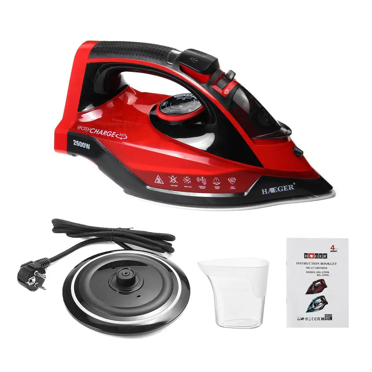 

2600W Portable Mini Electric Garment Steamer 5 Gear Steam Iron For Clothing Ironing Machine Adjustable Ceramic Soleplate Iron