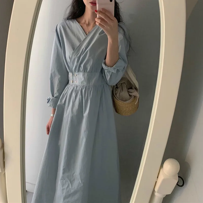 Женское летнее длинное винтажное платье с v-образным вырезом ТРАПЕЦИЕВИДНОЕ