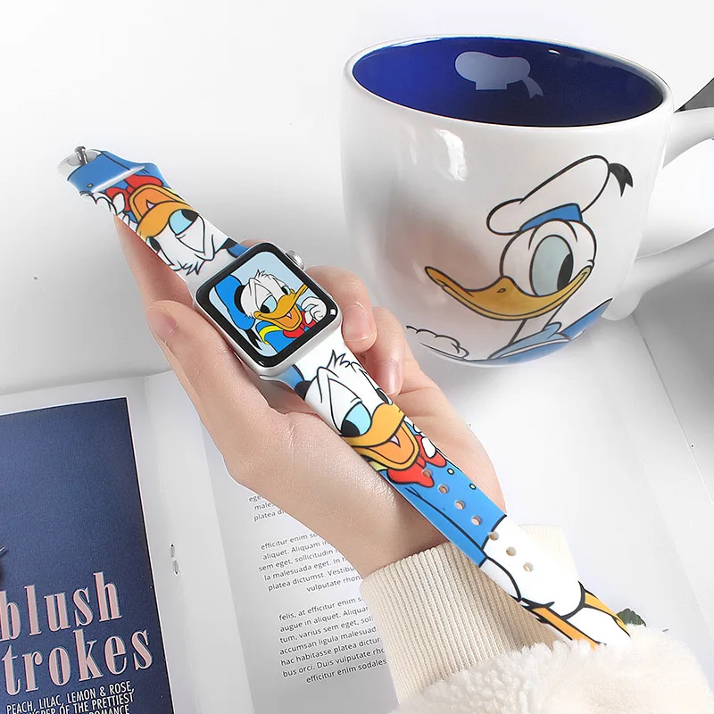 Disney Mickey Minnie Apple Watch Band for IWatch Strap 1 2 3 4 5 6 Silicone 44 42 40 38mm Cute Cartoon Donald Stitch | Игрушки и хобби
