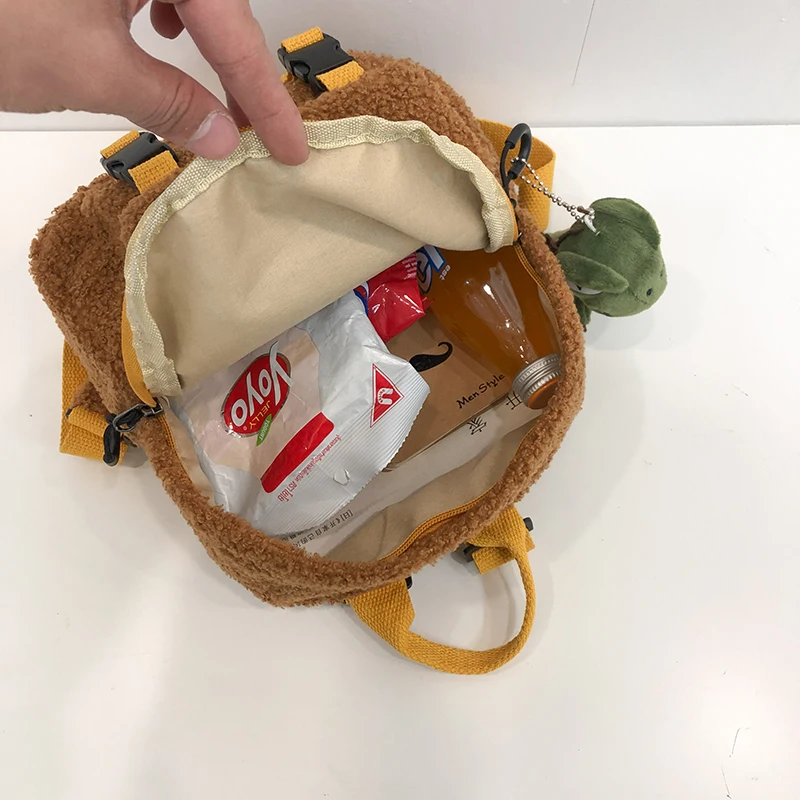 

Fashion Women Small Backpack For Teenager Girls Plush Schoolbag Ladies Cute Ruckcack Female Bookbag Mochila 2020 XA598H