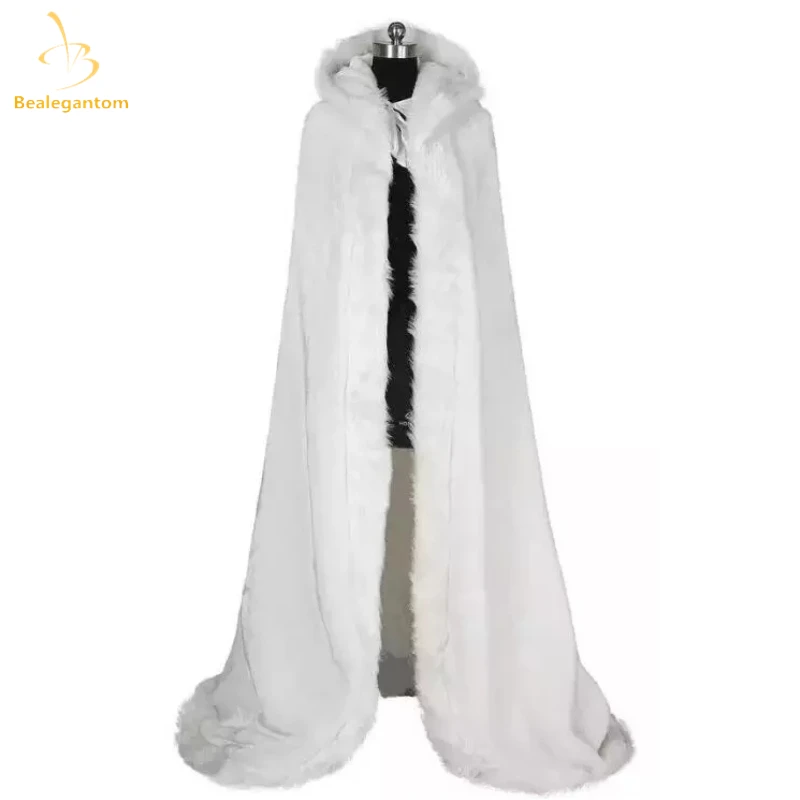 Новая Элегантная Белая цвета слоновой кости 2021 теплая накидка для невесты На