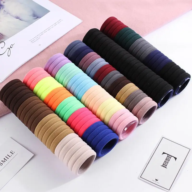 

1Pcs Trial Pack Gift Elastic Hair Bands Girls Hair Accessories Colorful Nylon Headband Kids Ponytail Holder Scrunchie Ornaments