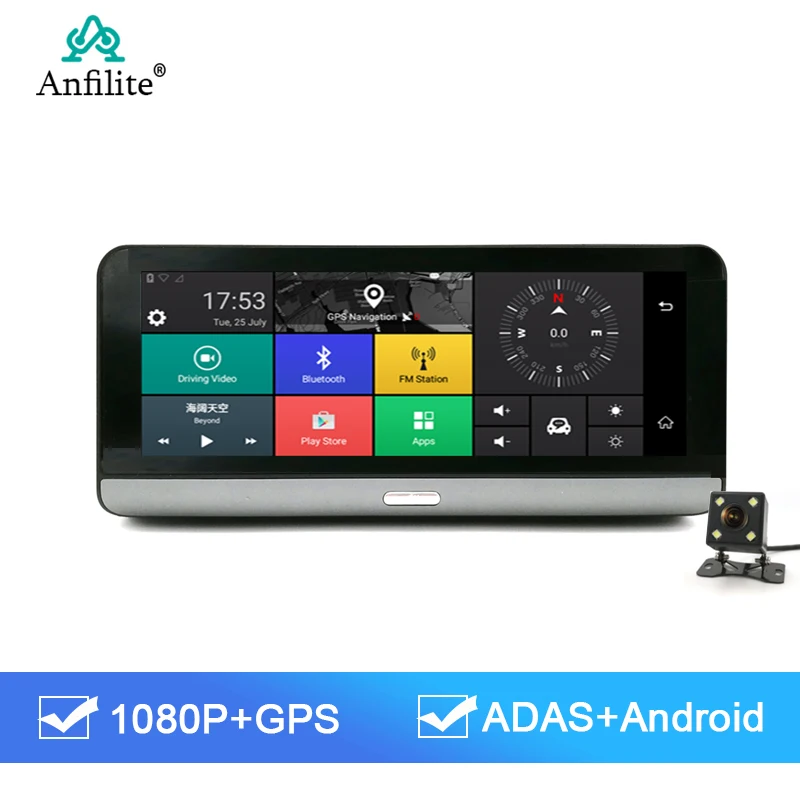 Anfilite Android 5 1 ADAS 8 &quotвидеорегистратор камера 4g Автомобильный видеорегистратор dvr
