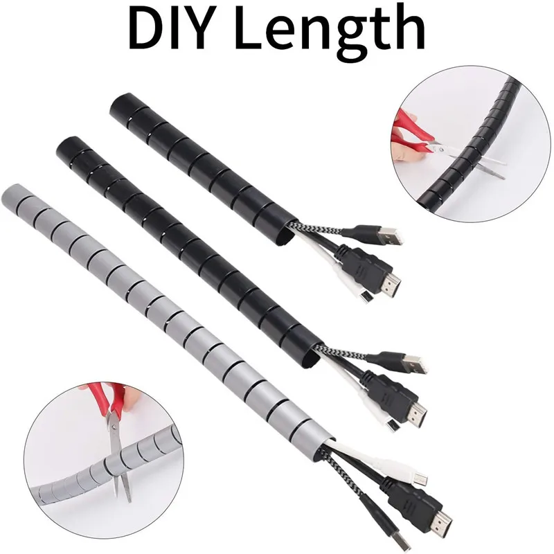 32 мм диаметр держатель кабеля Органайзер Диаметр Гибкая спиральная трубка