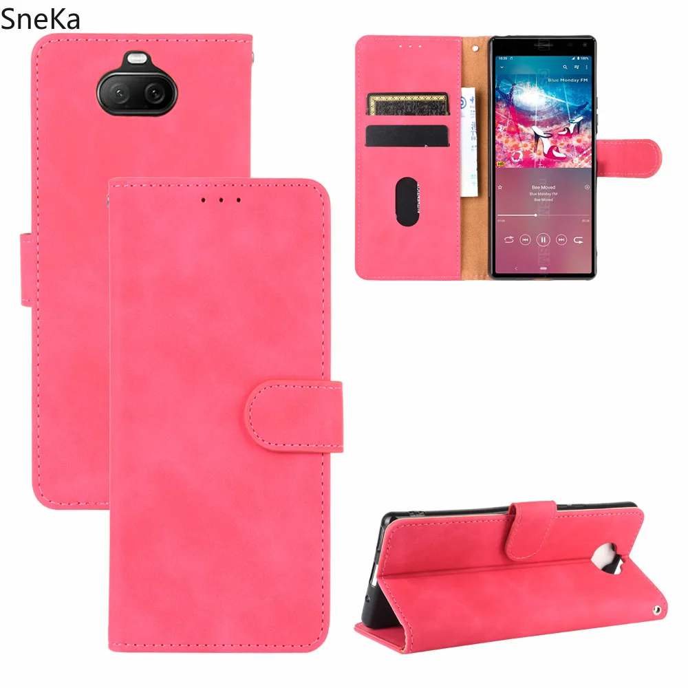 

Magnetic Flip Wallet Case For SONY Xperia L4 10 Plus 1 II ACE XZ3 Business Leather Cover Full Protection Card Stand Simple Capa