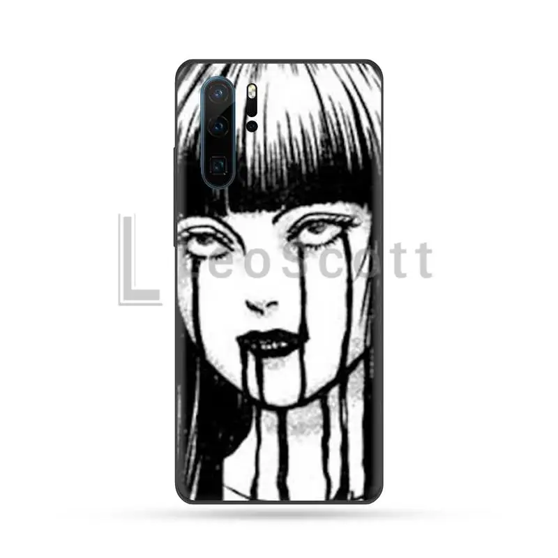 

Junji Ito Tees Horror Phone Case For Huawei P9 P10 P20 P30 Pro Lite smart Mate 10 Lite 20 Y5 Y6 Y7 2018 2019