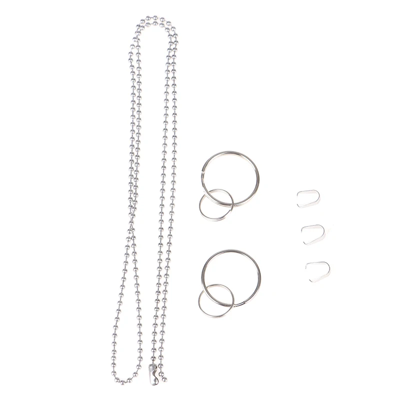 10/100 шт цепочки для ключей бирки кольца с белым покрытием Сталь круглый