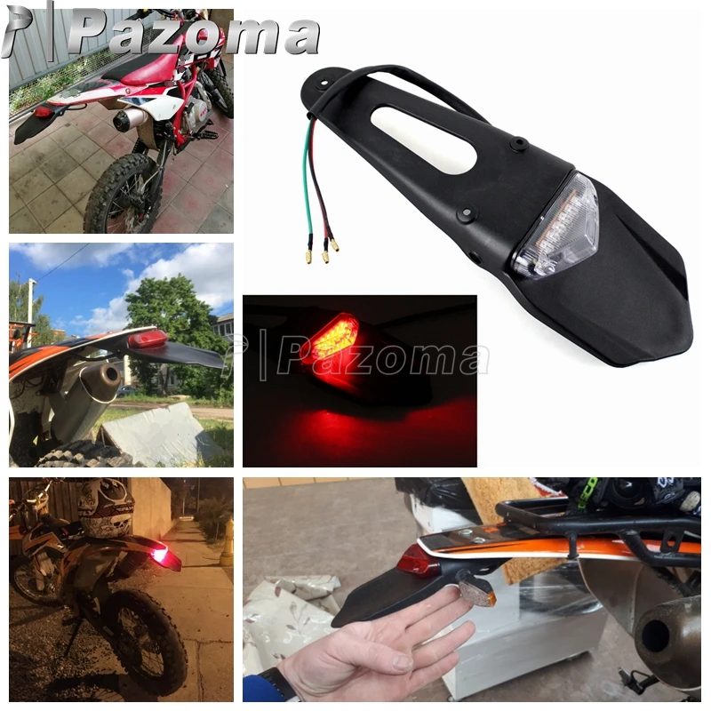 Светодиодный задний фонарь для мотоцикла Enduro Supermoto MX универсальный тормозной