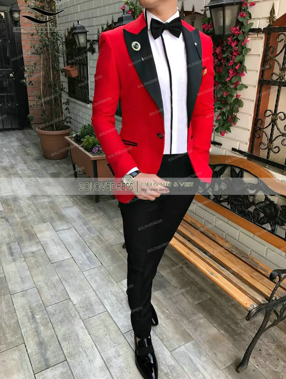 Мужские деловые костюмы из 2 предметов классический шерстяной Блейзер и брюки