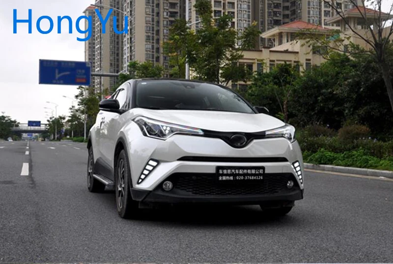 Мигающий светодиодный DRL Дневной светильник s для Toyota C HR ЧР 2017 2018 2019 с желтым