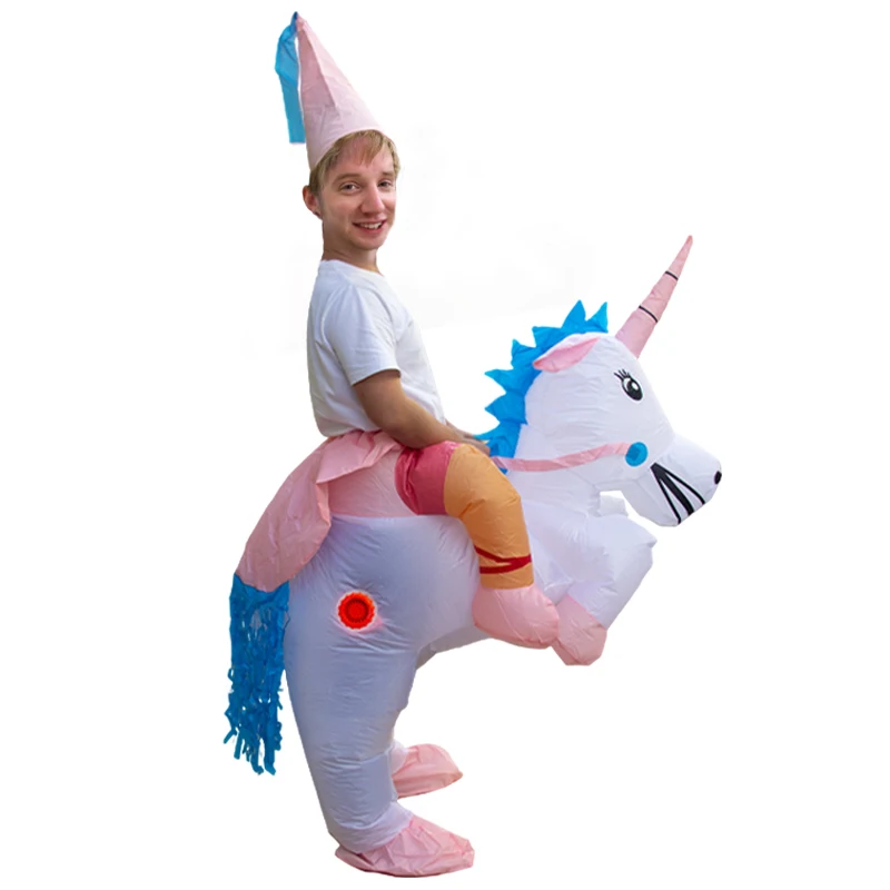 

Unicorn Inflatable Dress Doll Costume Knight Walk Animal Stage Halloween Cowboy Show Adult Children Material Item Type Origin
