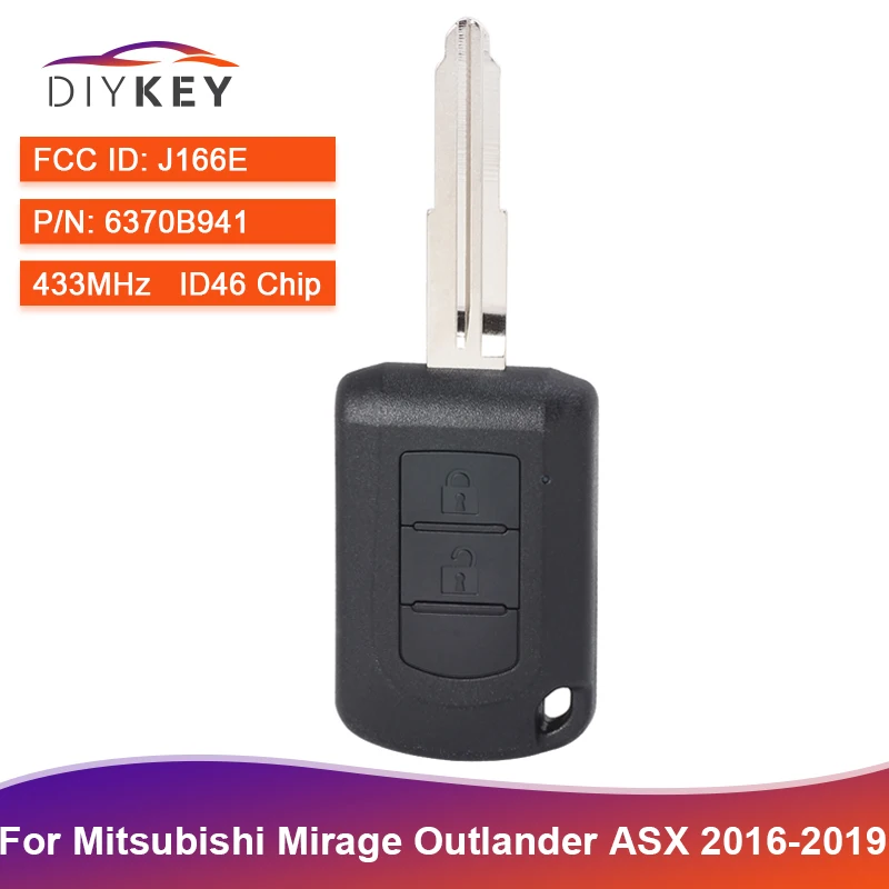 Ключ для Mitsubishi Mirage Outlander ASX 2016 2017 2018 P/N: 6370B941 J166E ключ с дистанционным управлением