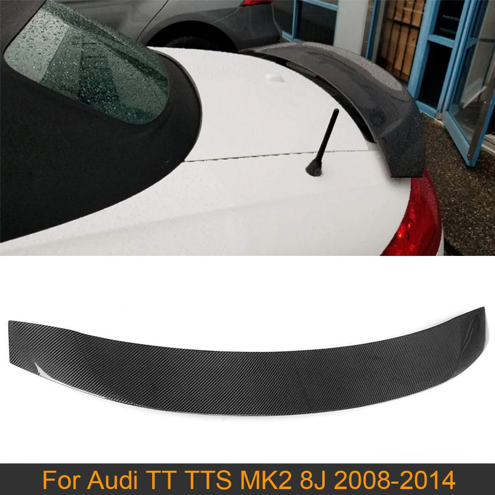 Задний спойлер из углеродного волокна для AUDI TT 8J MK2 Coupe Convertible 2 Door 2008 2014 Sline TTS RS|wing
