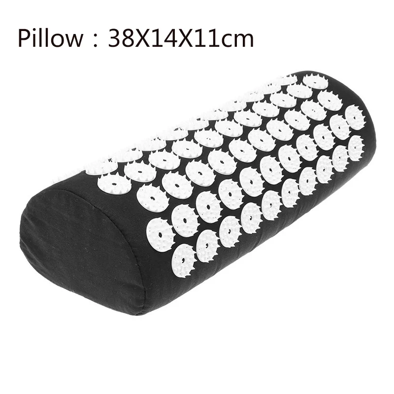 Black Pillow Массажная подушка акупрессура коврик для тела голова ноги снимает стресс боль Акупунктура йога коврик подушка Горячая поддержка Прямая поставка - Цвет: Black Pillow