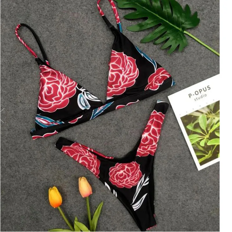 

2020 Hot Selling Bathing Suit European Style Rose Split Type Bikini /30