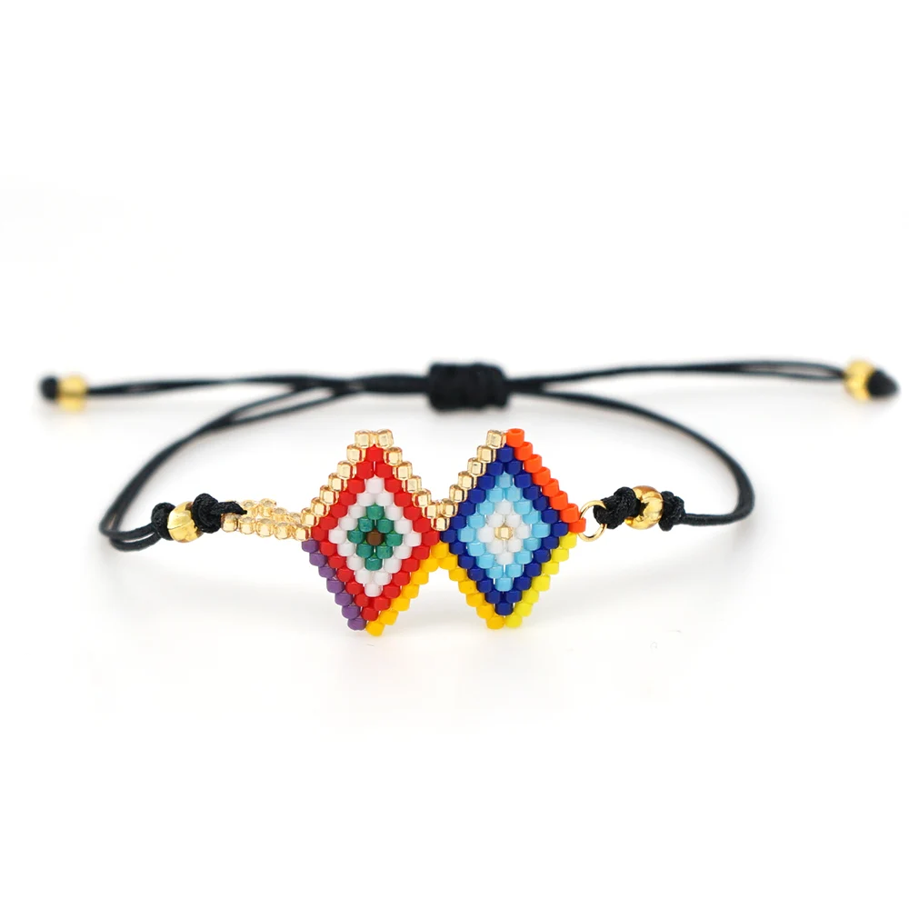 Go2boho богемные радужные браслеты MIYUKI браслет со сглаза для женщин Pulseras Mujer 2019